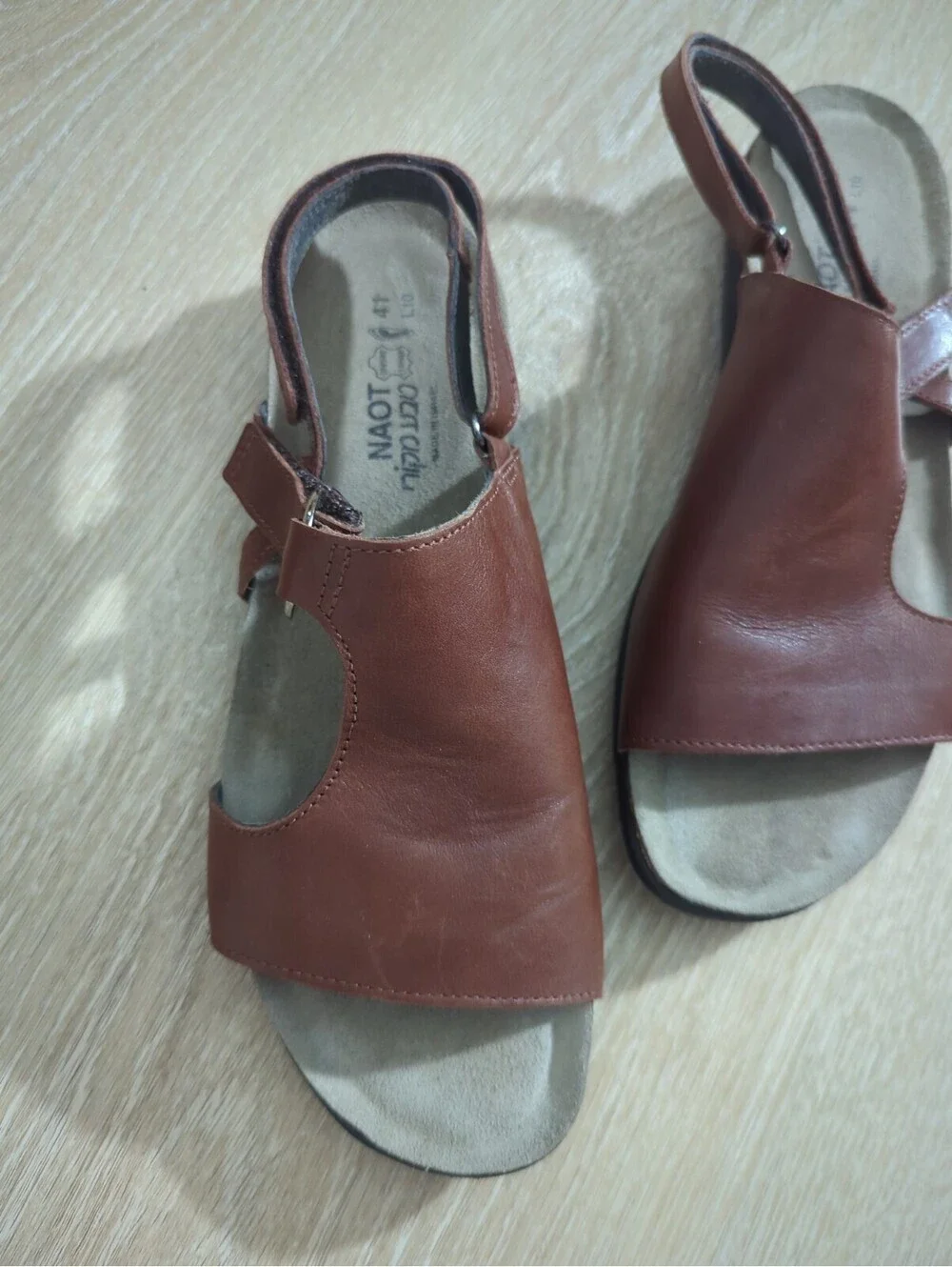 Brown Women's Leather Slingback Sandals
